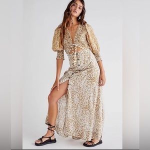 FREEPEOPLE String Of Hearts Printed Maxi Dress
